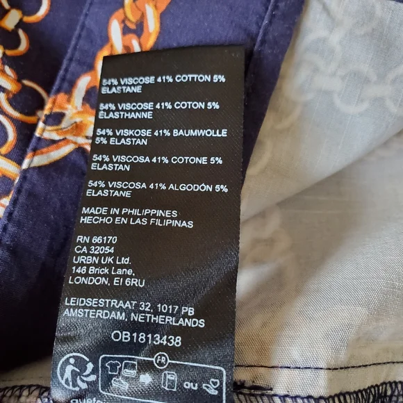 Anthropologie fitted patch pockets skirt, medium, blue - Picture 14 of 15